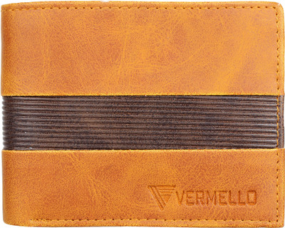

Vermello Men Tan Artificial Leather Wallet(3 Card Slots)