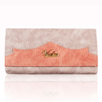 

Voaka Women Casual Brown, Orange Artificial Leather Wallet(2 Card Slots), Beige