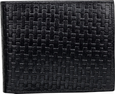 

AspenLeather Men Black Genuine Leather Wallet(4 Card Slots)