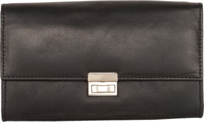 

AspenLeather Women Black Genuine Leather Wallet(4 Card Slots)