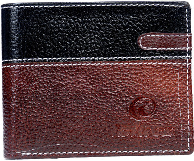 MISS CUTE Men Brown Genuine Leather Wallet(9 Card Slots)