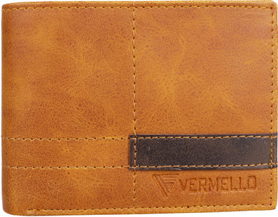 

Vermello Men Tan Artificial Leather Wallet(3 Card Slots)