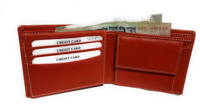 

Heart Beat Men Red Genuine Leather Wallet(4 Card Slots)