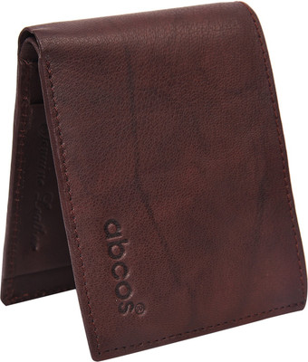 

abcos Men Brown Genuine Leather Wallet(6 Card Slots)