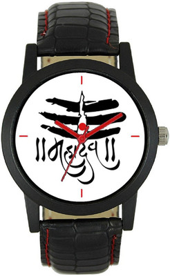 

SWANOS New Designer "MAHADEV" Print Dial Black Leather Belt For Boys Watch Watch - For Boys & Girls