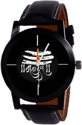 

SWANOS New Designer "MAHADEV" Print Dial Black Leather Belt For Boys Watch Watch - For Boys & Girls