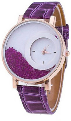 Musket Shine Purple Belt Moving Diamond Watch - For Girls