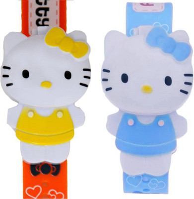 

DECLASSE SET OF 2 EXCLUSIVE DIGITAL BLUE AND ORANGE HELLO KITTY big size dial FOR CHILDREN BIRTHDAY PRESENTS COLLECTION Watch - For Boys & Girls