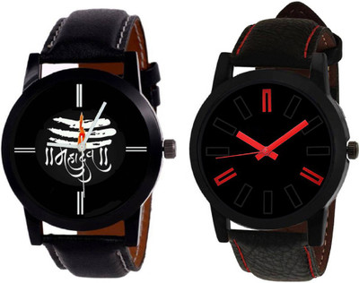 

Rage Enterprise New Stylish Leather Belt Designer Dial Men & Women Watch - For Boys