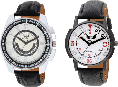 

Martell Pack of 2 Doran Series Round Geniune Leather Strap Analog Sports/Stylish Watch-5136-62171 Doran Series Watch - For Men