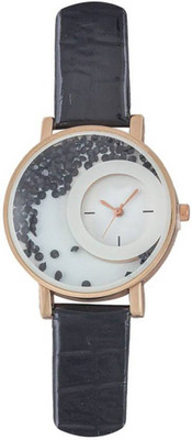 

Musket Shine Black Belt Moving Diamond Watch - For Girls
