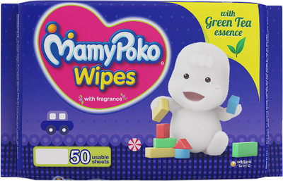 

MamyPoko Wipes with Green Tea Essence(50 Pieces)