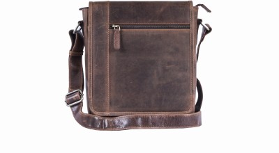 

Leatherworld laptop bag Sling Bag(Brown, 12 inch)