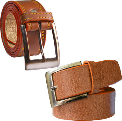 

Sun Shopping Men Formal Tan Synthetic Belt