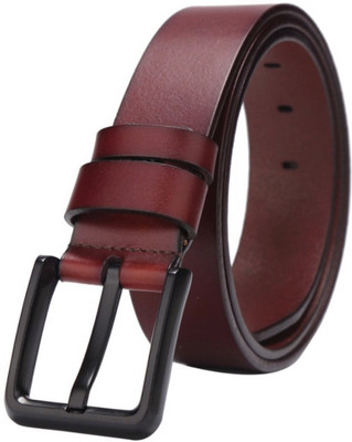 

Fuddy-Duddy Men Casual, Party, Formal Maroon Genuine Leather Belt, Mahroon