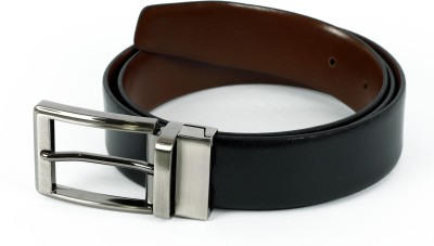 

LEX TAVIS Men Formal, Party, Evening Black Genuine Leather Reversible Belt, Black;tan