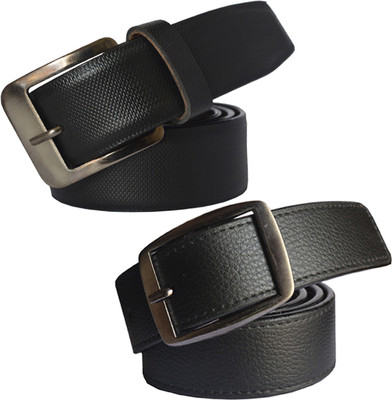 

Sun Shopping Men Formal Black Synthetic Belt, Multicolor