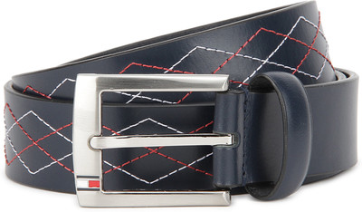 

Tommy Hilfiger Men Casual, Party Blue Genuine Leather Belt, Navy