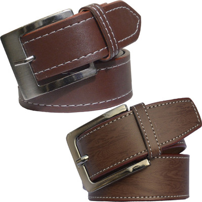 

Sun Shopping Men Formal Brown Synthetic Belt
