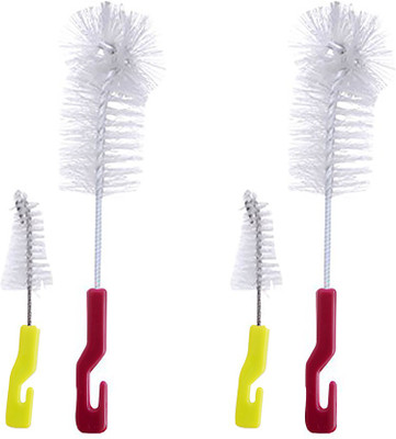 

Farlin 2-in-1 Bottle and Nipple Brush (Purple)- Combo Pack of 2(Multicolor)