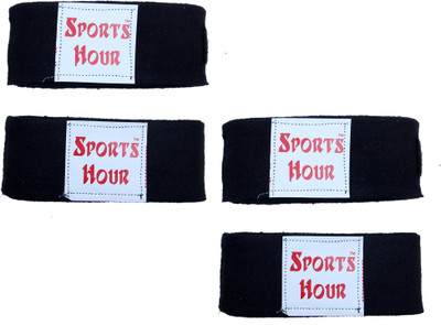 

Sportshour BL-3M (pack of 2 pair) Black Boxing Hand Wrap(Black, 300 cm)