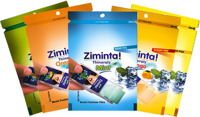 

Ziminta Sugar Free All Flavour Mouth Freshener Easily Soluble Digestive Dispensable Strip - 30 Strips Pack of 10 Strip(30 g)