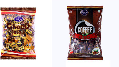 

Oshon Choco Eclair & Coffee Gold Pouch Combo (Pack of 2) Milk Cream Candy(Pack of 2)