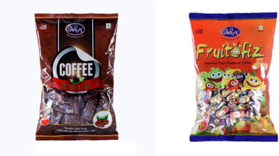 

Oshon Coffee Gold & Fruitofiz Pouch Combo (Pack of 2) Milk Cream Candy(Pack of 2)