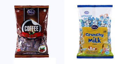 

Oshon Coffee Gold & Crunchy Coconut Pouch Combo (Pack of 2) Milk Cream Candy(Pack of 2)