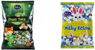 

Oshon Elaichi Tofiz & Milky Eclair Pouch Combo (Pack of 2) Milk Cream Candy(Pack of 2)