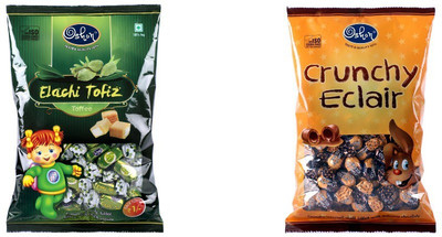 

Oshon Elaichi Tofiz & Crunchy Eclair Pouch Combo (Pack of 2) Milk Cream Candy(Pack of 2)