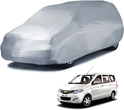Mobik Car Cover For Chevrolet Enjoy (Without Mirror Pockets)(Silver)