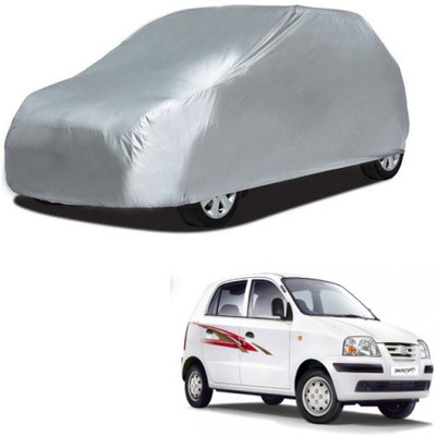 Deltakart Car Cover For Hyundai Santro Xing (Without Mirror Pockets)(Silver)
