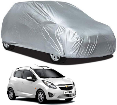 Mobik Car Cover For Chevrolet Beat (Without Mirror Pockets)(Silver)