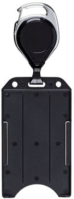 

Leather mark 3 Card Holder(Set of 1, Black)