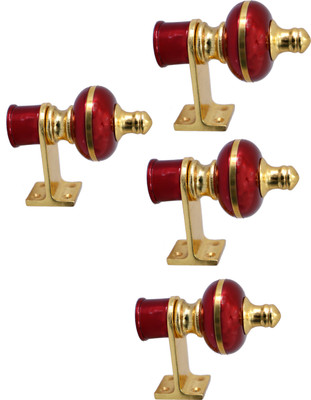 GROWNIX Red Rod Rail Bracket Metal(Pack of 4)