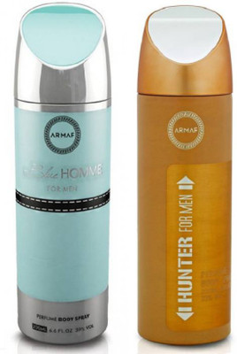

Armaf Hunter and Blue Homme Body Spray For Men- Pack of 2 Perfume Body Spray - For Men(400 ml, Pack of 2)