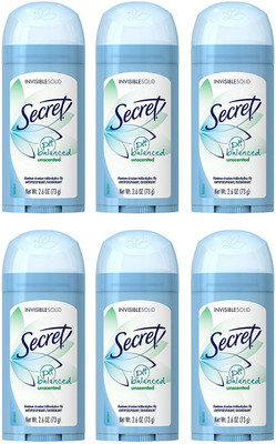 

Secret Original Unscented Women's Invisible Solid Ph Balanced Antiperspirant & Deodorant 2.6 Oz (Pack of 6) Deodorant Roll-on - For Women(73 g, Pack of 6)