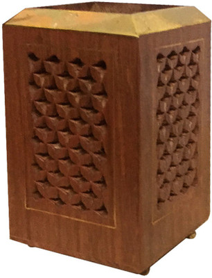 

FashionFrame 1 Compartments Wood Handmade Multi-Functional Pen Stand / Pin Holder for Office / Home Decor(Brown)