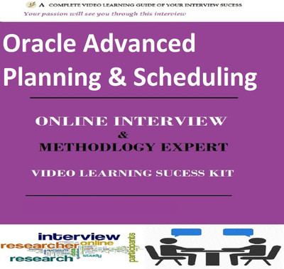 SAPSMART Oracle Advanced Planning & Scheduling Online Video Learning Interview SUCCESS KIT(DVD)