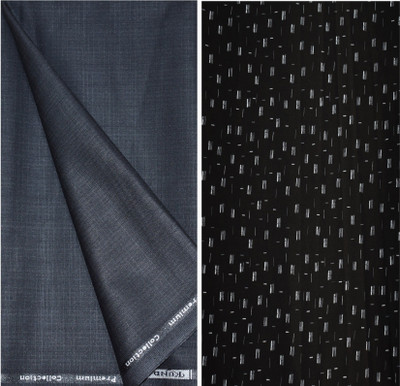 KUNDAN SULZ GWALIOR Cotton Blend Graphic Print Shirt & Trouser Fabric