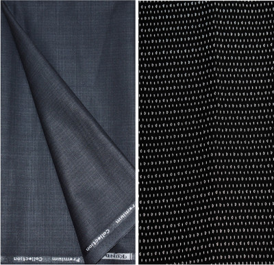 KUNDAN SULZ GWALIOR Cotton Blend Graphic Print Shirt & Trouser Fabric