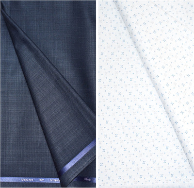 KUNDAN SULZ GWALIOR Cotton Blend Graphic Print Shirt & Trouser Fabric