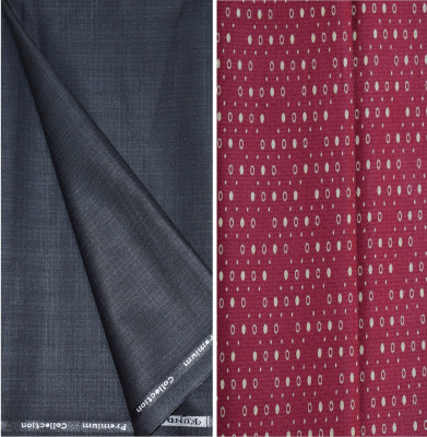 KUNDAN SULZ GWALIOR Cotton Blend Graphic Print Shirt & Trouser Fabric