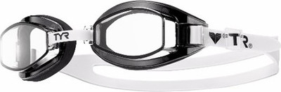 

TYR Team Sprint Swimming Goggles(Black, White), Clear