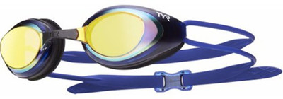 

TYR Hawk Racing Polarized Swimming Goggles(Multicolor), Black;gold;navy blue