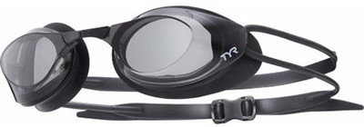 

TYR Stealth Racing Swimming Goggles(Black), Black;smoke