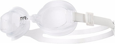 

TYR Racetech Swimming Goggles(White), Clear