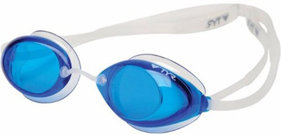 TYR Tracer Racing Swimming Goggles(White, Blue), Blue;clear