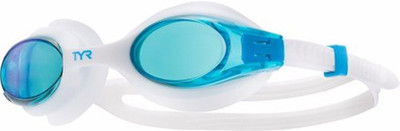 

TYR Big Swimple Mirrored Swimming Goggles(White, Blue), Blue;white